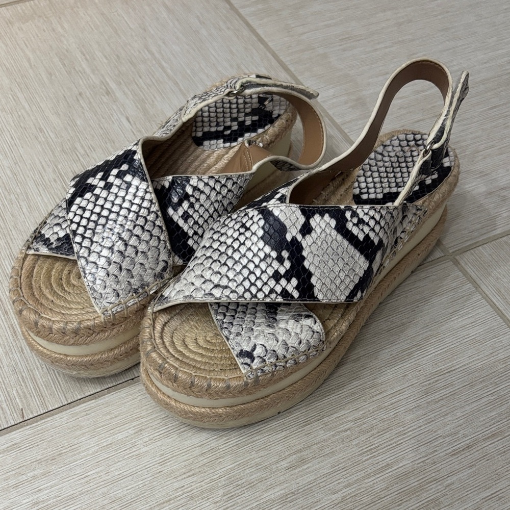 Women's Snakeskin Espadrille Sandals-Marc Fisher